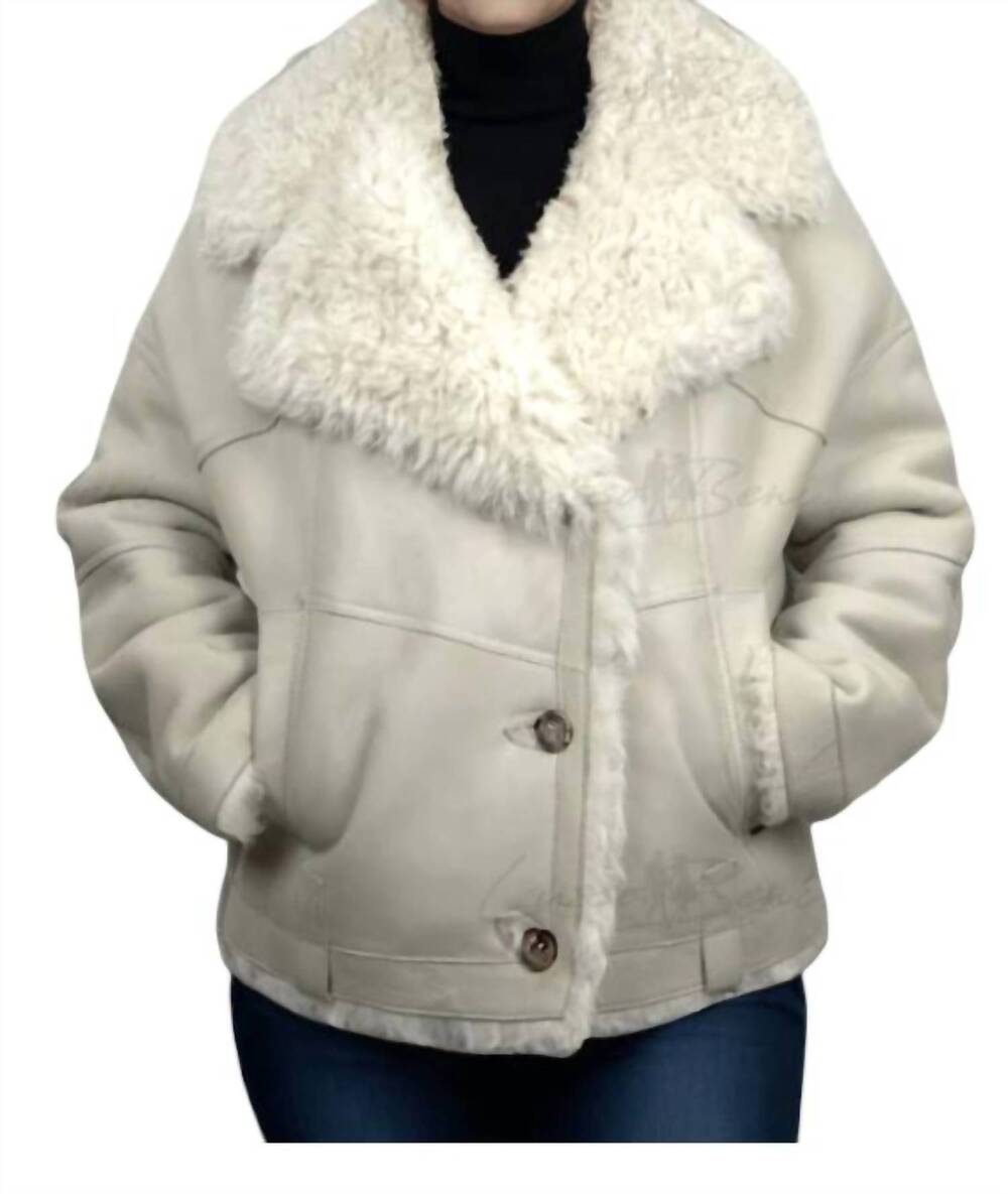 NEW LUSSO BENI smyrna teddy jacket in beige